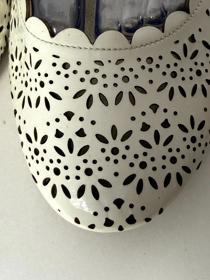 Zapatos planos de ballet Coach Carsin para mujer 11 charol blanco corte láser sin cordones Foto 4 de 4