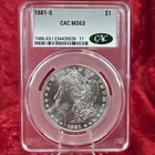 1881-S Morgan Silver Dollar CAC MS63