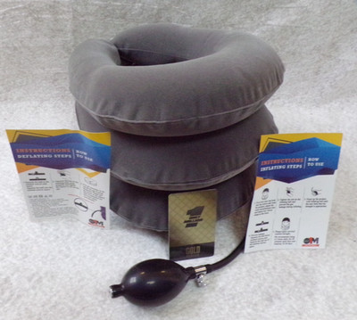 INFLATABLE NECK TRAVEL BRACE CUSHION WITH HAND PUMP BY ONLY 1M MILLION PRODUCTS
