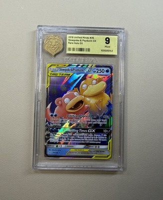 2019 Pokemon Sun & Moon Unified Minds - #35 Slowpoke & Psyduck GX Holo KOBA 9
