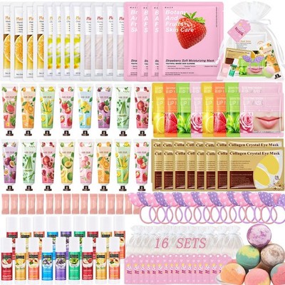 160 PCS Spa Party Supplies for Girls Women, Include Facial Mask, Hand Creams,...