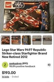 LEGO STAR WARS Lego Lot, RARE, RETIRED, PICKUP Venator 8039, 7956, 9497, 9525