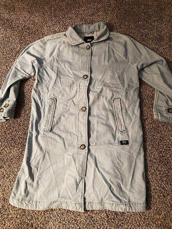 Vans Skate Mac light denim long jacket ladies S New tags
