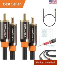 Digital Audio Coaxial Cable 24K Gold Plated Connectors S/PDIF RCA Male to ...