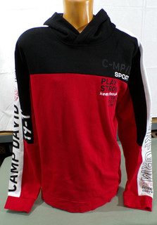 Camp David Herren Hoodie Pullover Sweatshirt Langarmshirt XXXL blau/rot