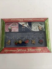 Sommelier The Art of Wine - Christmas Wine Glass Charms - Set of 6 - Free Ship