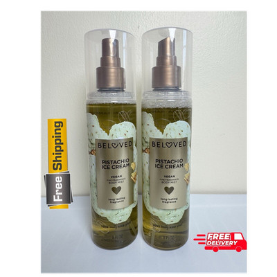 Beloved Pistachio Ice Cream Body Mist Vegan Long Lasting 8 fl oz 2 Pack