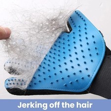 Pet Hair Gloves Brush Remover 1 Pair Dog Cat Comb Fur Mitt Massage Grooming Bath