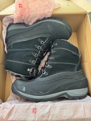 Brandneu in Box The North Face Chilkat III Damen-Thermo-Wander-/Schneestiefel schwarz/Zink UK 7