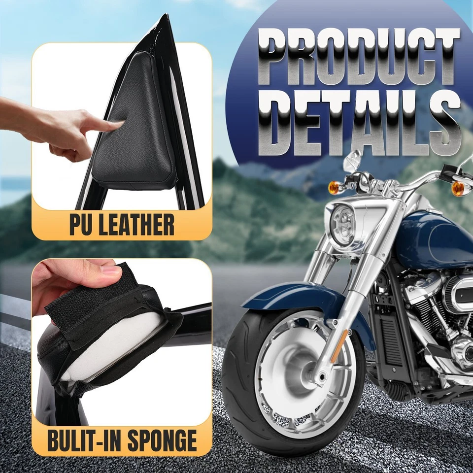 Detachable Sissy Bar Passenger Backrest w/ Pad Fit For Harley FatBoy Breakout US - Изображение 2 из 4