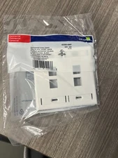 Leviton 42080-4WP  SAN 342 QuickPort Dual-Gang 4 port, white Wall Plate