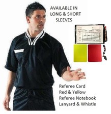 Soccer Football Referee Kit Full Set Shirt & Shorts Score Pocket Set Sportswear