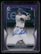 2023 Bowman Draft Jace Bohrofen Auto Purple Refractor /250