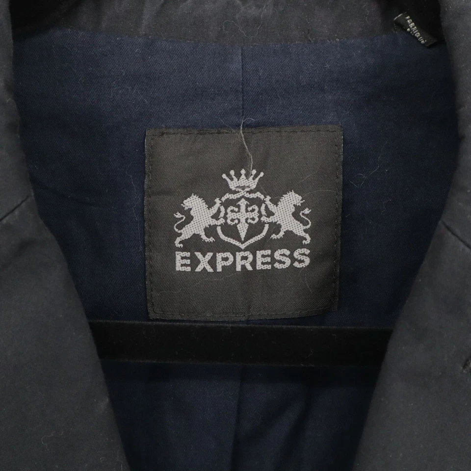 Blazer Express Para Hombre S Azul Marino Inspirado Militar Dapper Profesional Contemporáneo Foto 2 de 4