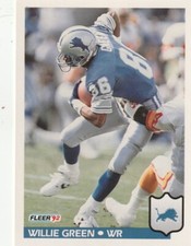 FREE SHIPPING-MINT-1992 Fleer Willie Green #116 PLUS LIONS BONUS CARDS