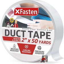 XFasten Duct Tape White, 2 Inches x 50 Yards, 2 x 50 White