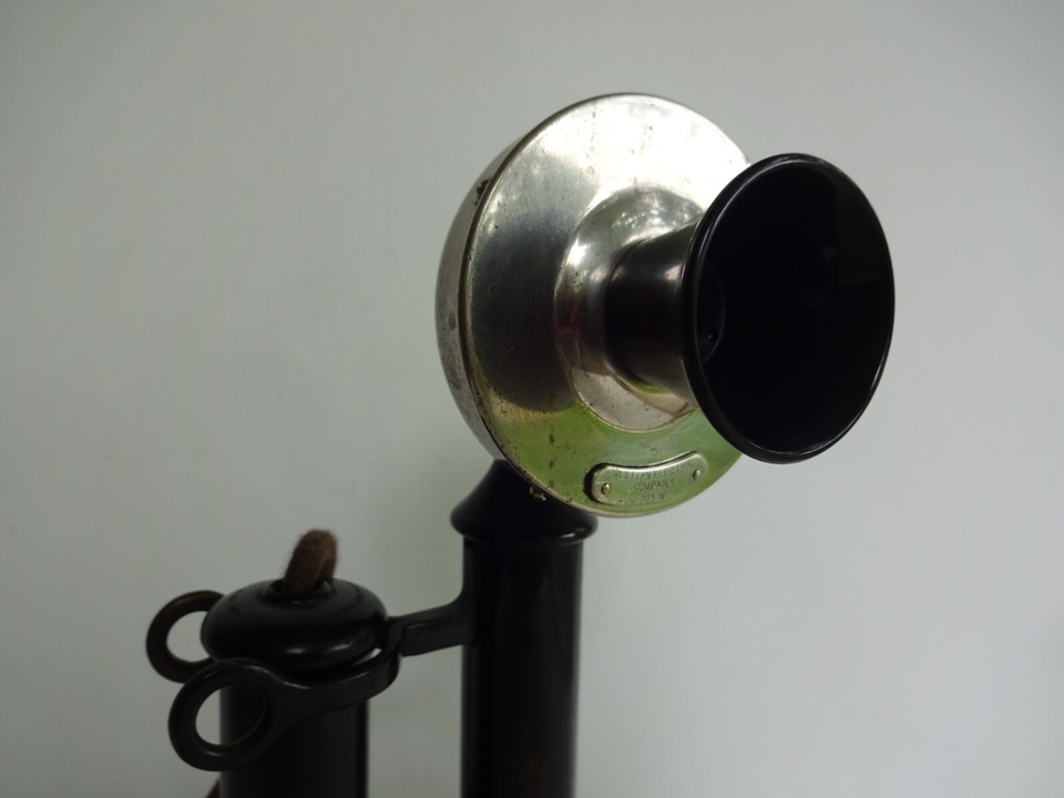 Antique Telephone Western Electric 20AL candlestick Ringer box cowbells