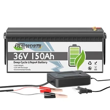 Bluetooth 36V 150Ah Lithium Battery 200A BMS for Golf Cart Trolling Motor Marine