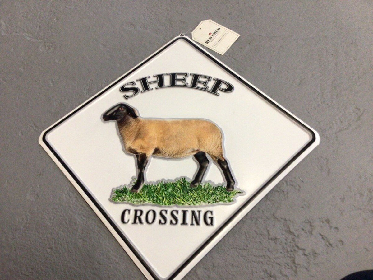 Sheep Crossing metal sign | eBay