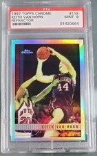Keith Van Horn RC Rookie  1997 TOPPS CHROME 💥REFRACTOR💥 #118 MINT PSA 9 ~Pop66
