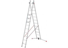 Hailo Sprossenschiebeleiter S110 Pro mit innovativen 3 Dreh-Stufen mit großer S