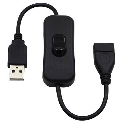 Cable Extension Toggle for USB Lamp Fan Power Supply With Switch ON/OFF ...