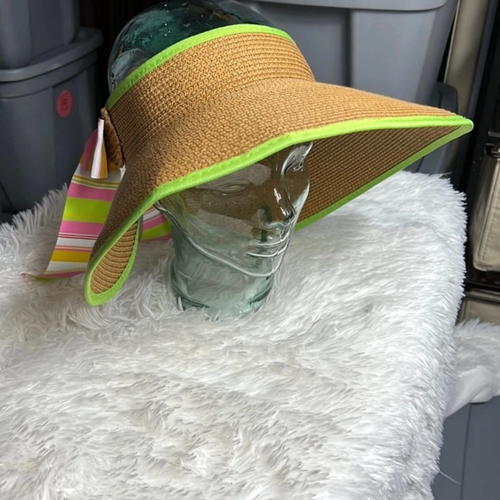 Mainstreet Collection Straw Adjustable Sun Beach Vacation Hat