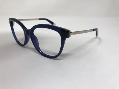 FURLA SUNGLASSES SFU257K 53-18-135 T31P Navy Blue Gold Metal Lightweight Women’s s-l400.jpg main image 2