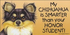 My Chihuahua is Smarter Than Your Honor Student Magnet 4x8 refrigerator car dog
