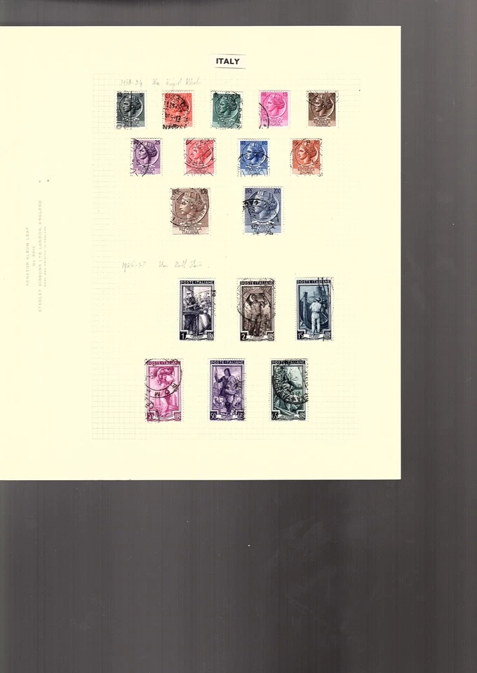 Italy stamp  Collection on senator album leafs 232 stamps used with  bob  (sandy - Image 4 of 4