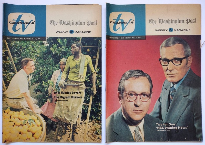 2 Washington Post TV Channels Guide 1970 magazines Richard Pryor Smothers Shore