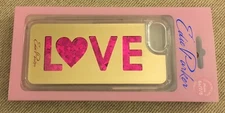 NWB Edie Parker Clear Gold & Pink Floating Love Phone Case Compatible 6s/7/8