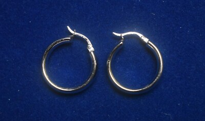 Vintage Sterling Silver- JCM Jacmel Mauritius Sterling Silver Hoop Earrings