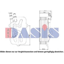AKS DASIS Ölkühler 208x118x63 passend für Audi A6 Avant 4F5 C6 4F2 4E2 4E8