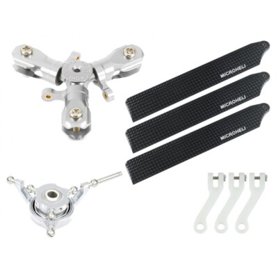 Microheli CNC Triple Carbon Fiber Blades Conversion Set - GOOSKY S1