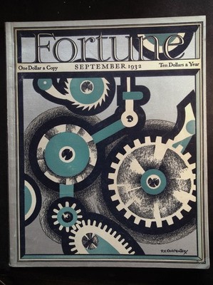 Fortune Magazine September 1932 F.V. Carpentery Cover, Complete Magazine