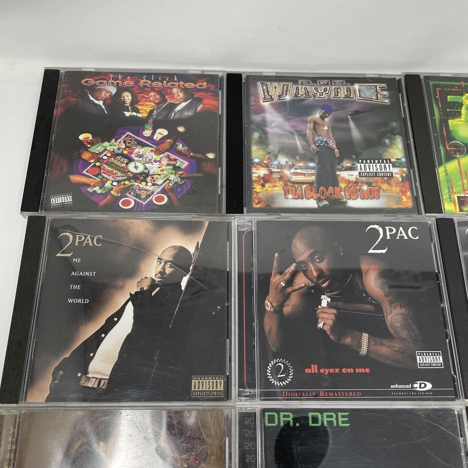 Vintage Hip Hop Rap CD Lot of 15 CASES INSERTS ONLY 2Pac Dr Dre Kanye Pharrell - Image 2 of 4