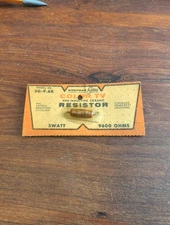 Workman Electronic Color TV Non Inductive Ceramic Resistor Model No. 3g-9.6k