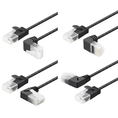 90 Degree Support Ethernet for Cat 6 RJ45 Angled UTP Cable Patch Cord