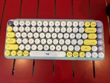 Logitech POP KEYS Round Button Bluetooth Mechanical Keyboard (Purple)