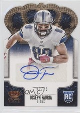2013 Crown Royale Retail Bronze Die-Cut Signatures 22/75 Joseph Fauria Auto 0o9