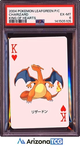 Pokemon 2004 Charizard King Of Hearts LeafGreen Playing Card Japanese PSA 6