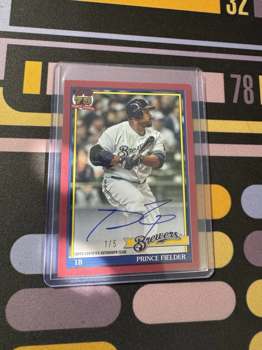Prince Fielder Autographed Baseball Sports Trading Cards