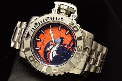 Invicta NFL Denver Broncos Sea Hunter 58mm Orange Dial Automatic Watch Men