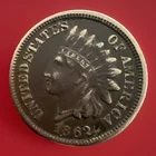 1862 copper/nickel INDIAN HEAD U.S. Cent. Choice XF 435