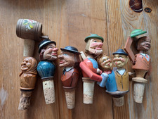 Flaschenverschluss Figuren Mechanisch Handgeschnitzt geschnitzt Vintage Korken