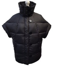 Puma Black Sleeveless Sports Jacket Puffer Vest Women's Sz. XS - Rare Button/Zip