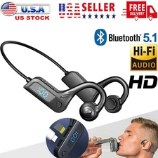 Bluetooth 5.1 Bone Conduction Headphones Wireless Outdoor Sport Headset Earbuds