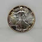 1989 Silver Eagle Lightly Toned Rainbow Edge