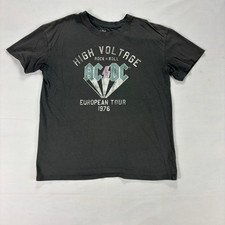 ACDC High Voltage European Tour 1976 Graphic T Shirt Youth XL